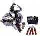 Body Maxx 12 Kg Adjustable Steel Chrome Plated Dumbells + Dumbells rods + Gloves + Rope, Home Gym Set 